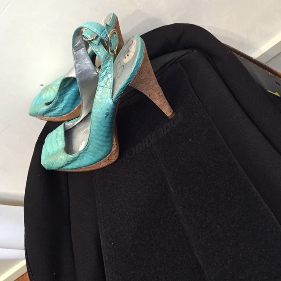 Jessica Simpson Turquoise sling backs