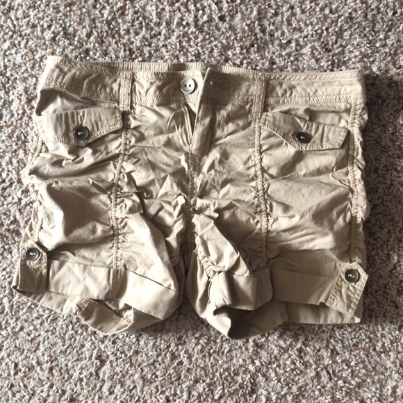 Tan cargo shorts