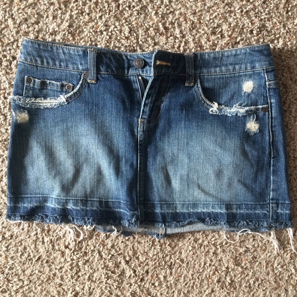 Denim mini skirt