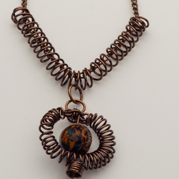 OOAK Handmade Indian Fiesta& Coils Necklace