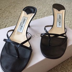 Jimmy Choo black heel sandals