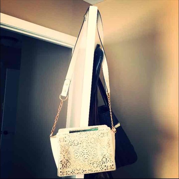 Creme and gold purse