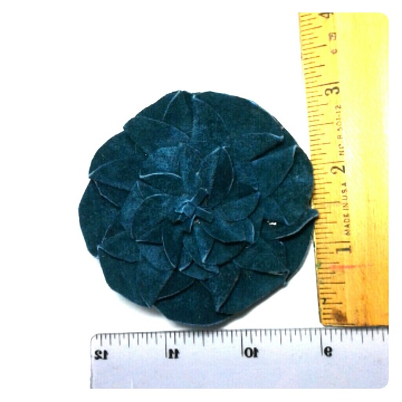 Leather Flower pin