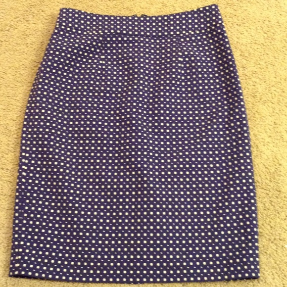 Banana Republic royal blue and white pencil skirt