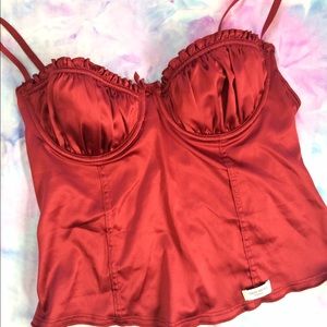 BRAND NEW! NEVER WORN!! GILLY HICKS MAROON CORSET