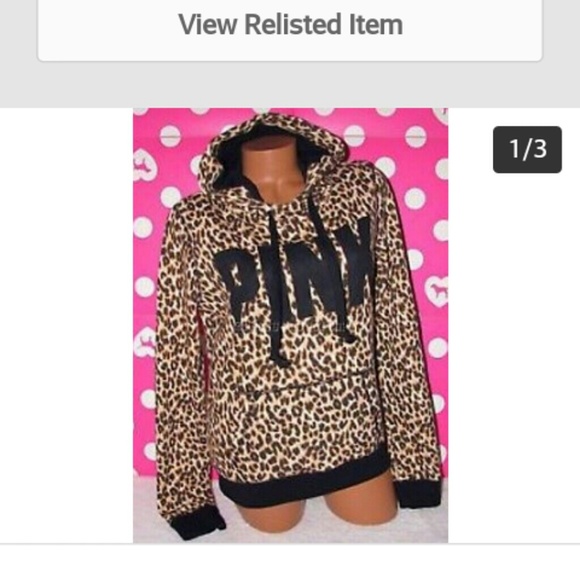 Victoria Secret PINK all leopard rare hoodie