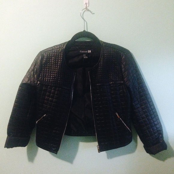 Faux Leather Black Motto Jacket