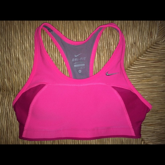 Pink Nike sports bra