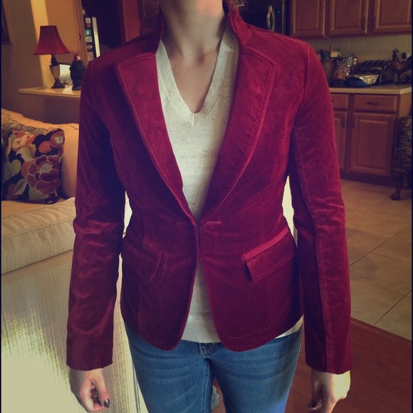 Burgundy velour jacket