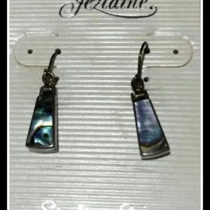 Abalone Drop Earrings Sterling Silver Genuine