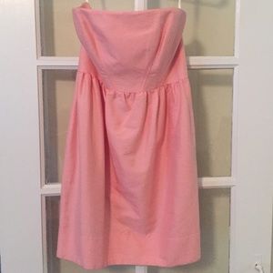 Shoshanna strapless pink dress