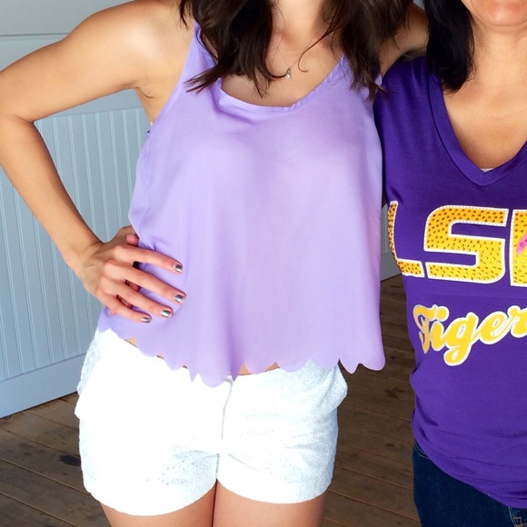 Purple scalloped tank