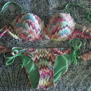 Colorful chevron bathing suit