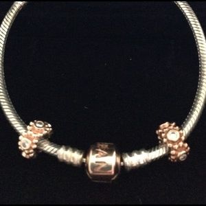 2 -Pandora Rose Gold Her Majesty Charms