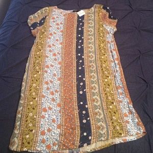 Mixed pattern dress