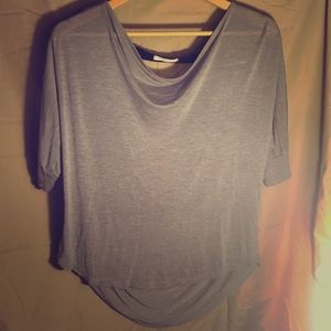 Lush gray 3/4 length sleeve top