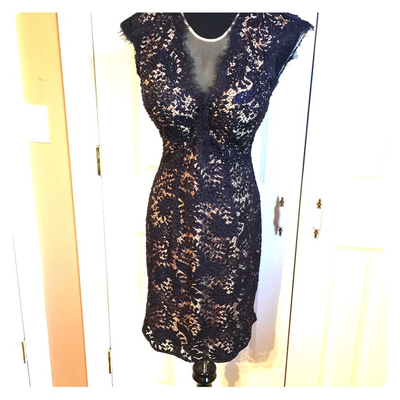SOLD!!!!!!!!Jovani navy blue cocktail dress Size 2