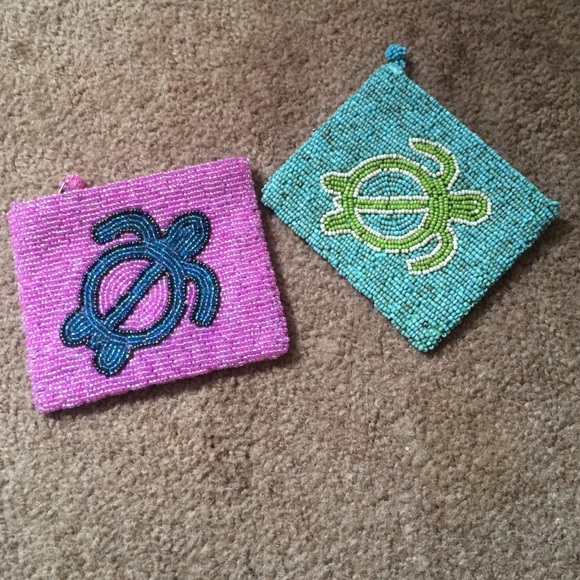 Handbags - TWO HANDBEADED COIN PURSES