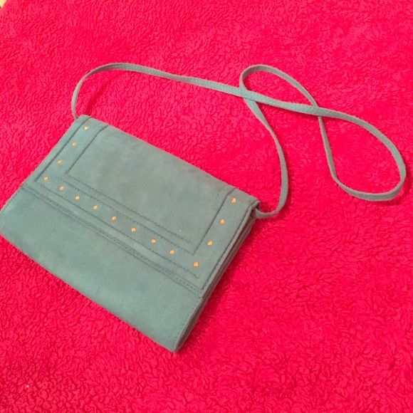 Blue cross body bag