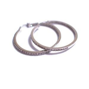 Crystal Pave Hoop Earrings