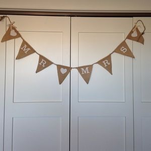 Mr. & Mrs. Burlap banner