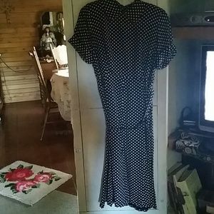 Vivienne's Vintage Navy Polka Dot Dress