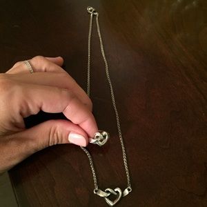 Heart knot necklace