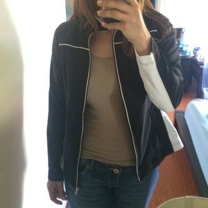 Black and white sport jacket