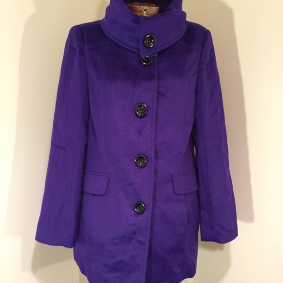 Grace Elements Jackets & Blazers - Purple pea coat