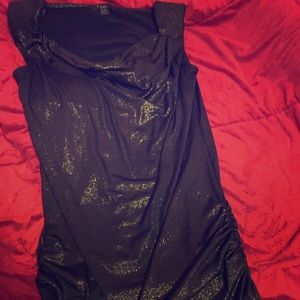 Forever 21 ruched dress with gold sprinkles