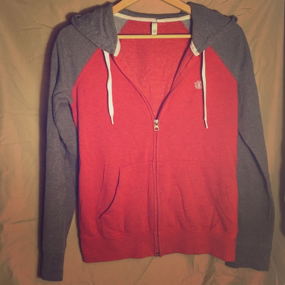 Element red and gray zip-up