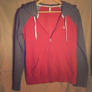 Element red and gray zip-up