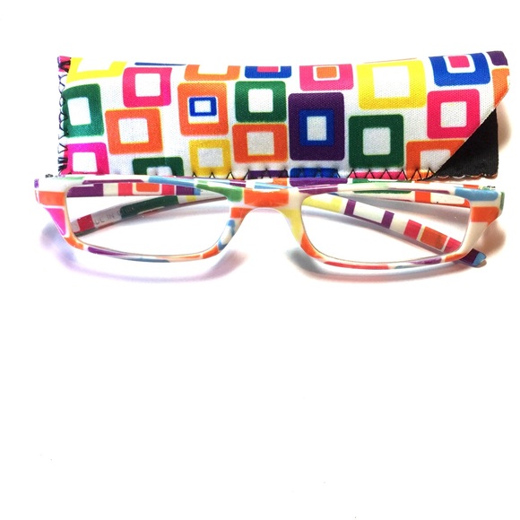 Accessories -  2.25 reading glasses geometric design with case