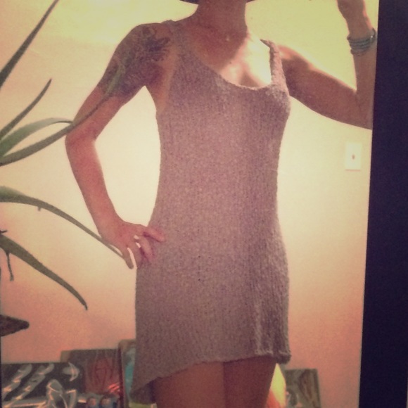 Philosophie Republic Clothing grey crochet dress