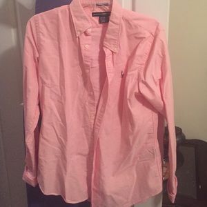 Pink reddish button up