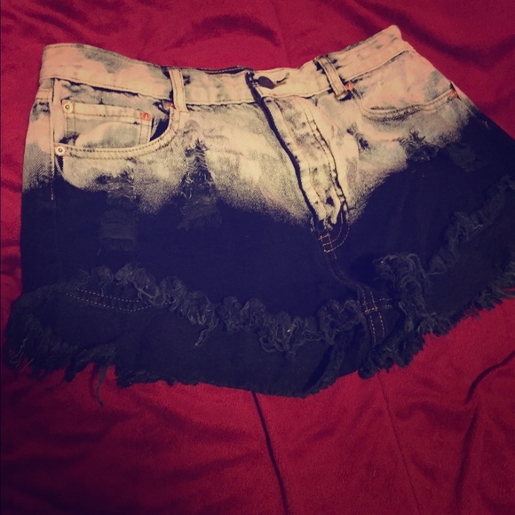 Ombré high wasted shorts