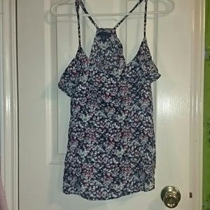 Floral spaghetti American Eagle top