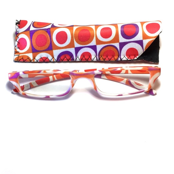 Accessories - 2.50 reading glasses geometric design with case