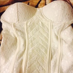 White lace corset