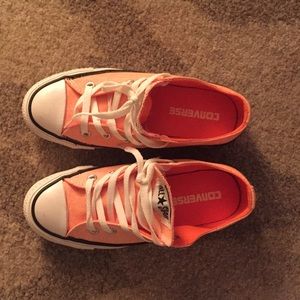 Converse Neon orange shoes