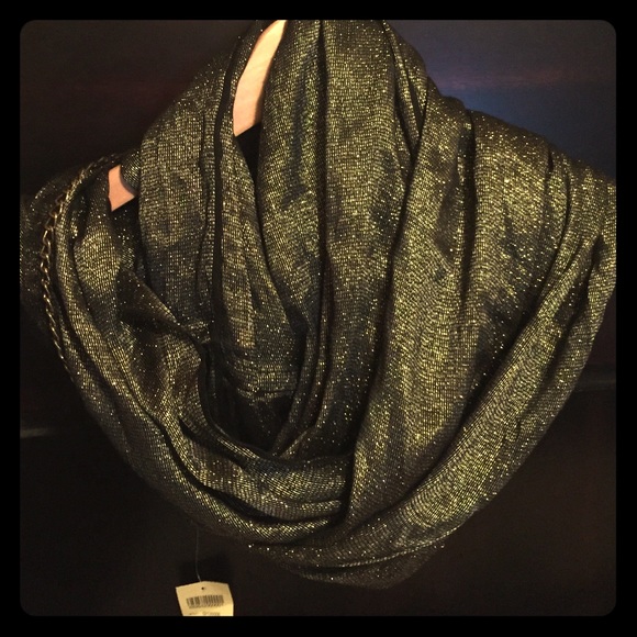 Gold and black Scarf