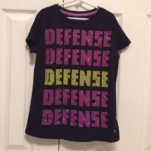 Black "Danskin" shirt- size 10-12 large - kids