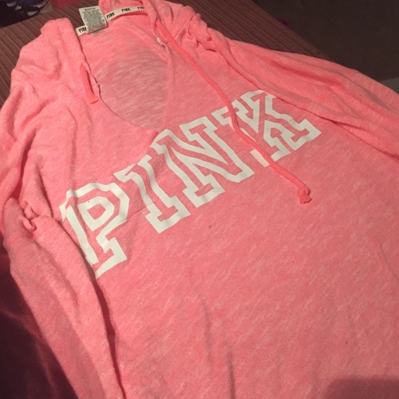 Hooded long sleeve PINK Shirt