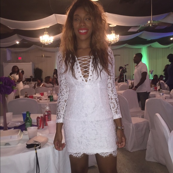 White Lace Missguided Dress