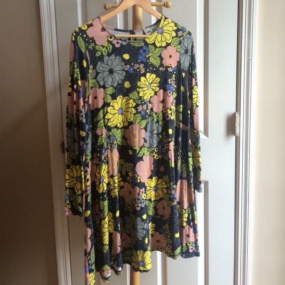 Flowery Loose Cotton Dress