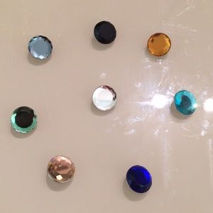 8 crystal snaps for interchangeable  snap jewelry