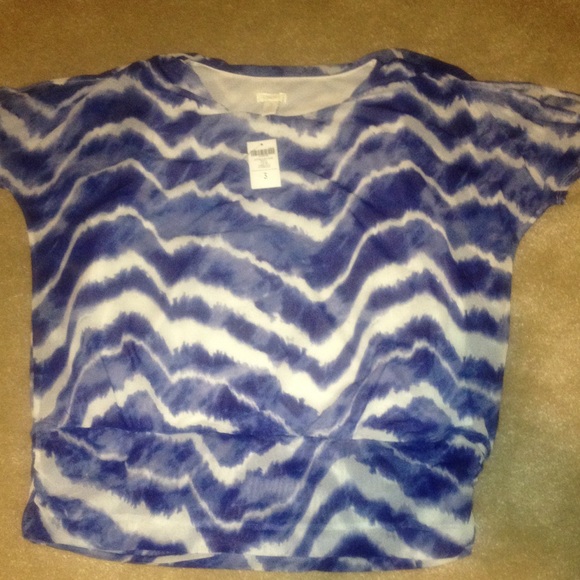 Chico's tye dye banded bottom blouse NEW