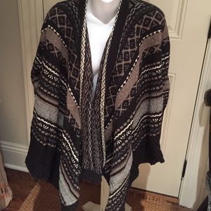 Haute Hippie shawl sweater.