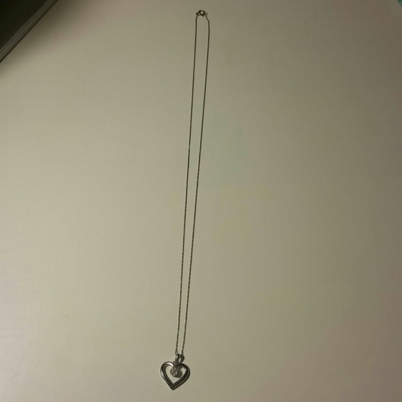 Silver Heart Necklaces with Real Diamonds - Picture 2 of 3