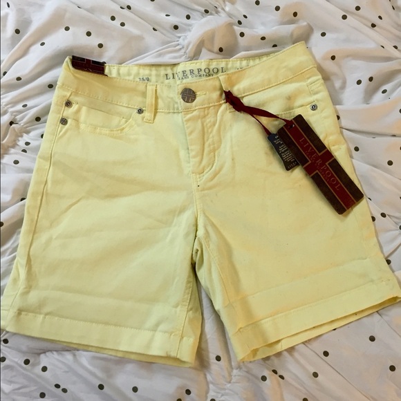 Pastel yellow shorts